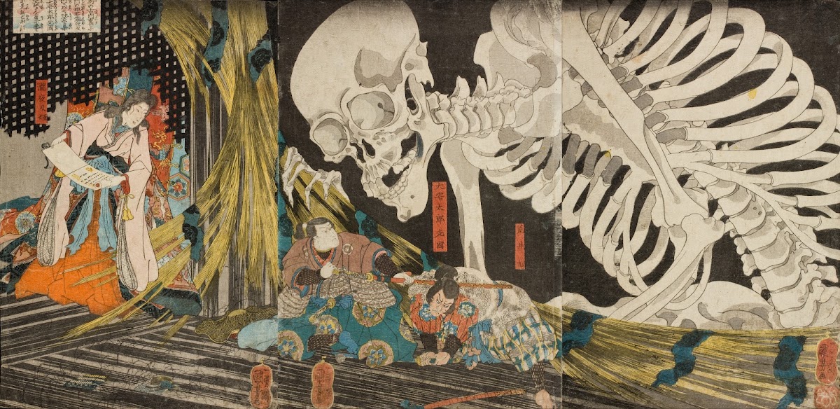 In the Ruined Palace at Sōma Masakados Daughter Takiyasha Uses Sorcery to Gather