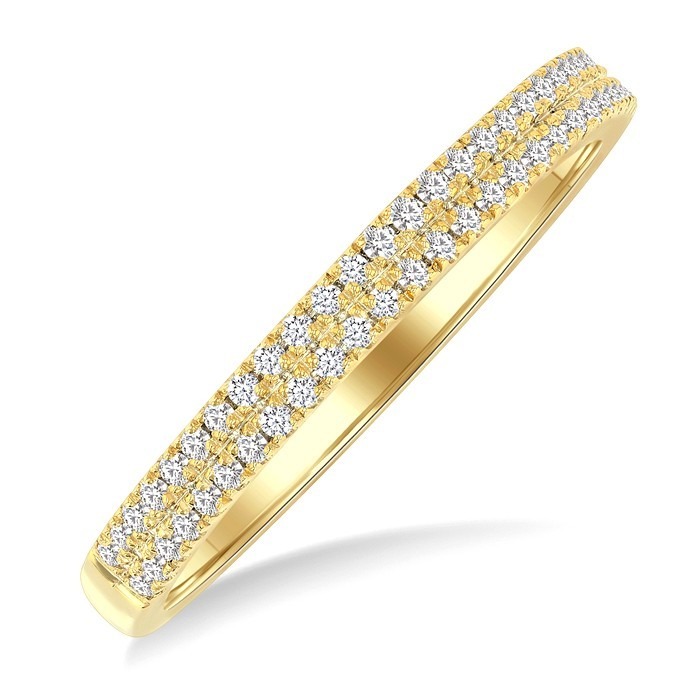 Double Row Diamond Ring 30857DHFGWG – 10 Kt Yellow Gold, 4