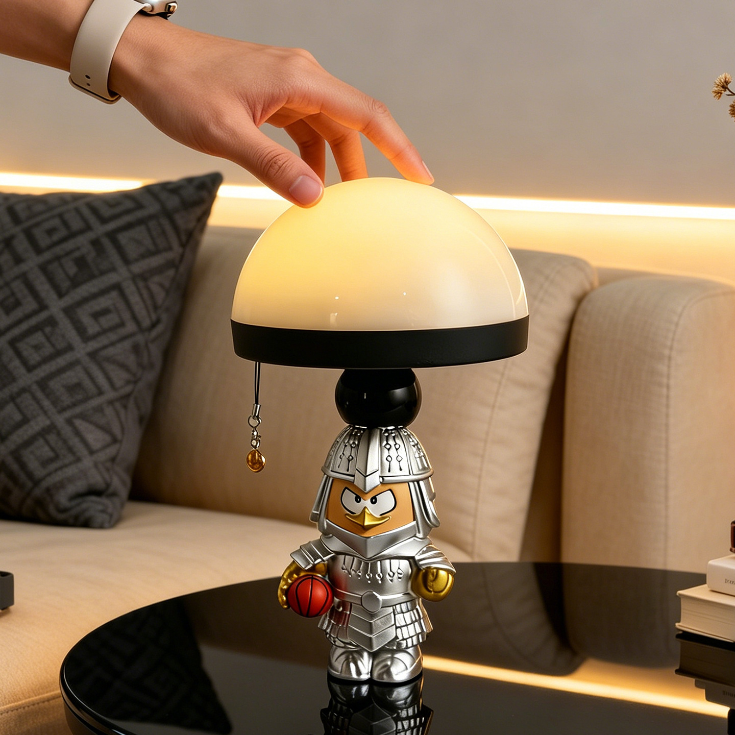 Penguin jellyfish night light with pull switch