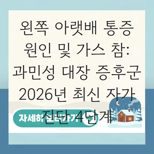 왼쪽 아랫배 통증 원인 및 가스 참/과민성 대장 증후군 자가 진단 방법 대표 이미지