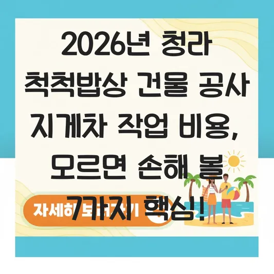 청라 척척밥상 건물 공사 지게차 작업 비용