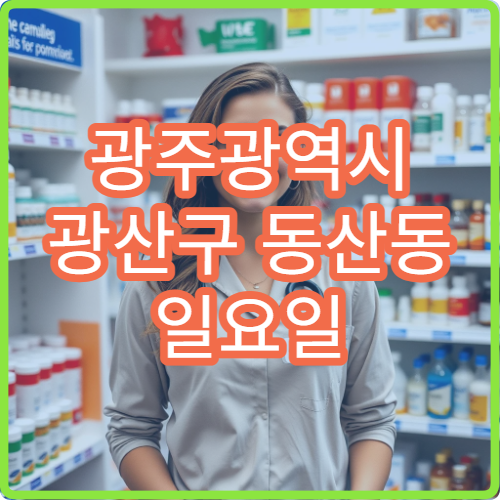 광주광역시 광산구 동산동 일요일 당번약국 해열제·소화제 상담 가능
