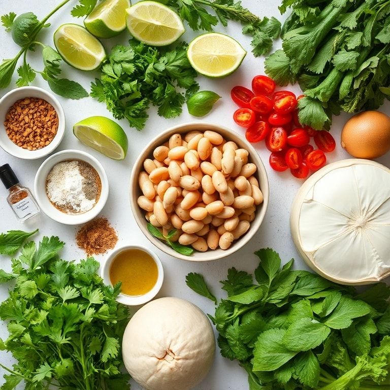 Ingredients for Zesty Cilantro Lime Bean Salad That’s Perfect for Meal Prep: Quick & Fresh Side