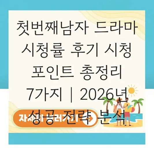 첫번째남자 드라마 시청률 후기 시청 포인트