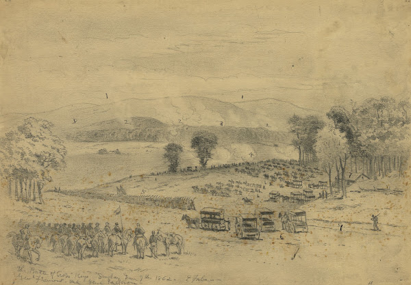 The battle of Cross KeysSunday June 7th 1862Genl Fremont and Genl Jackson 1862