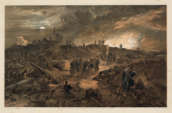Interior of the Malakoff with the remains of the round tower 1855