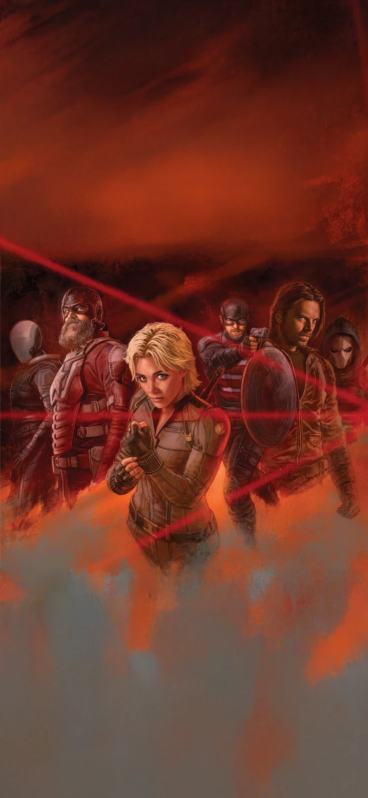 Thunderbolts, Marvel Comics, Superhero, Digital Art 4K iPhone Wallpaper Background (2160x4680)