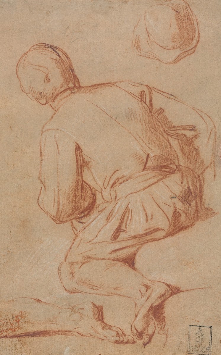 Rear View of Seated Man late 1600s