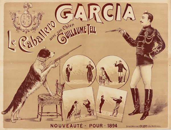 Le Cabarello Garcia Avec Son Chien Guillaume Tell 1894
