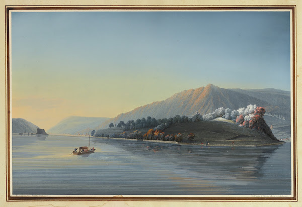 Vue de lIsle de St Pierre sur le Lac de Bienne