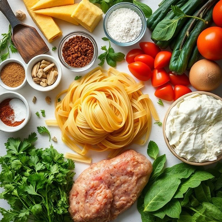 Ingredients for One Pot Mediterranean Pasta: Quick, Flavorful Nights Made Easy - Simple & Delicious