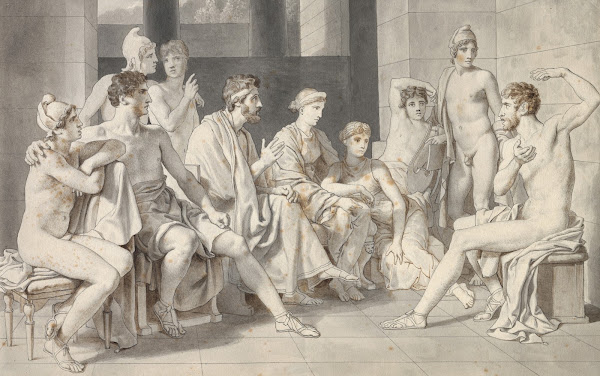 Odysseus hos Alkinoos beretter om sit liv 1812