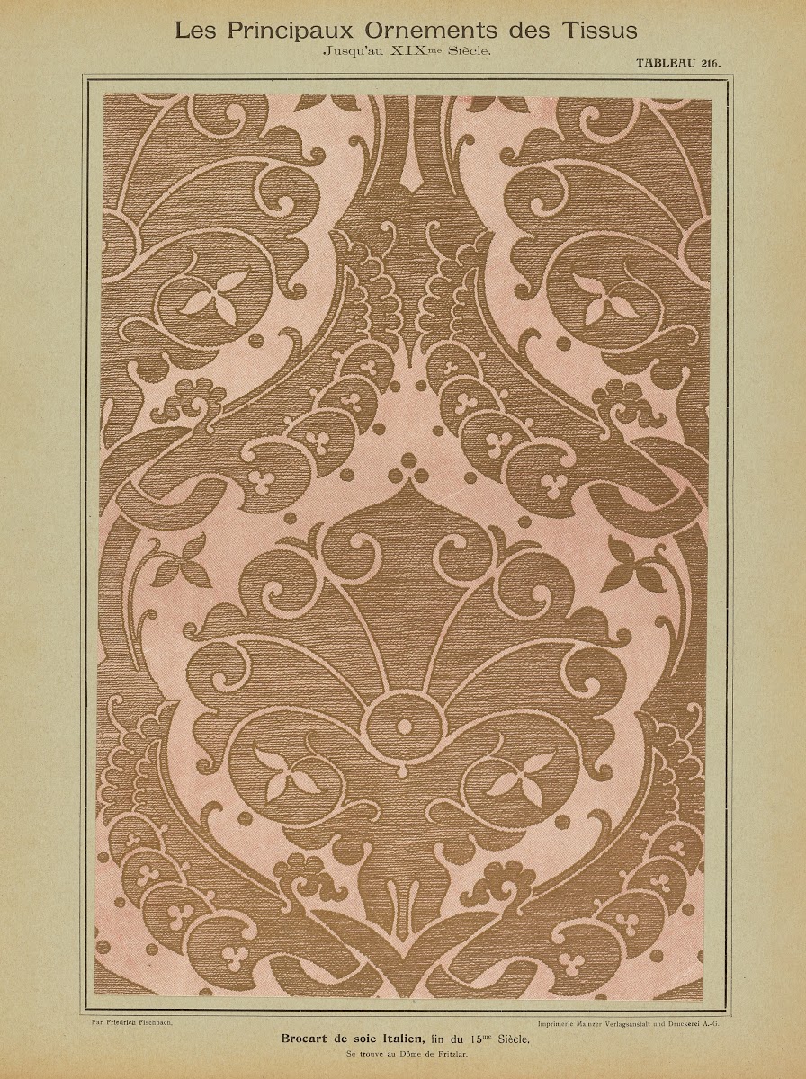 Les principaux ornaments des tissus jusquau XIXme siecle Pl54 1902