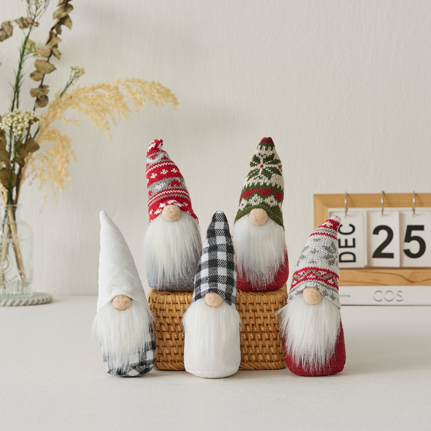 Christmas gnome figure with snowflake hat