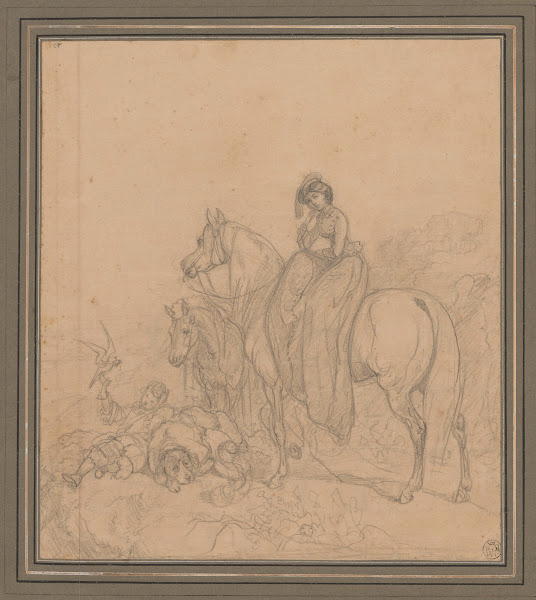 Lady on a horse ride 1860