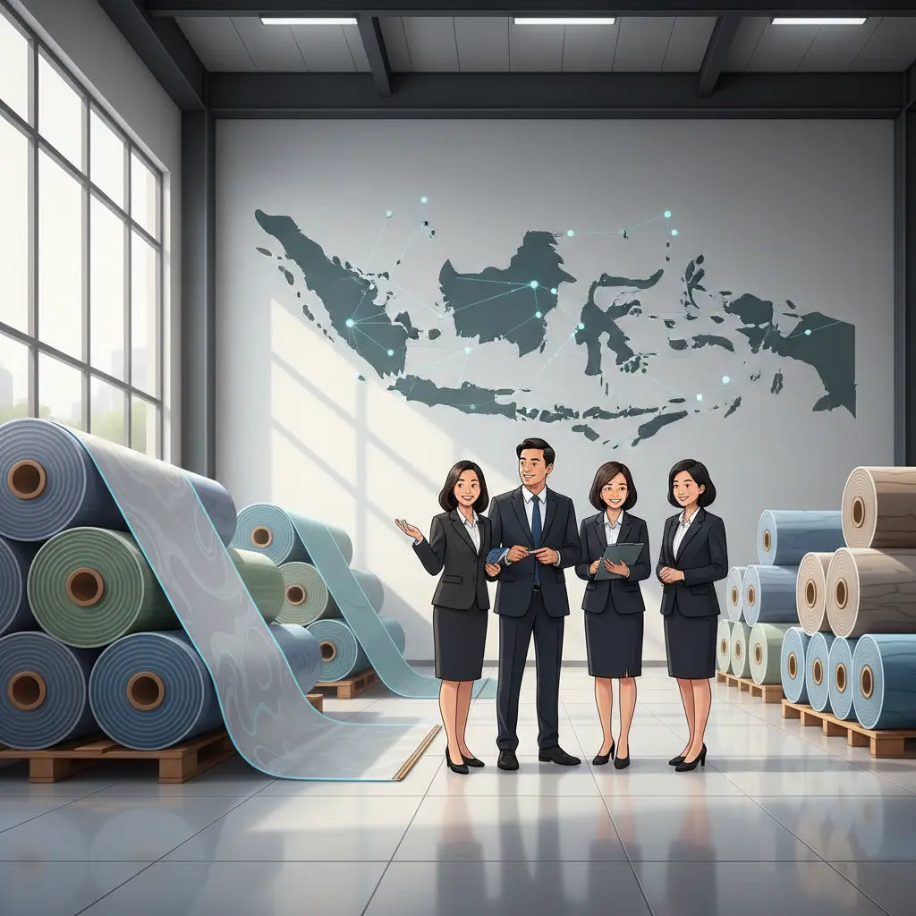 Distributor resmi lantai vinyl anti bakteri roll di Indonesia