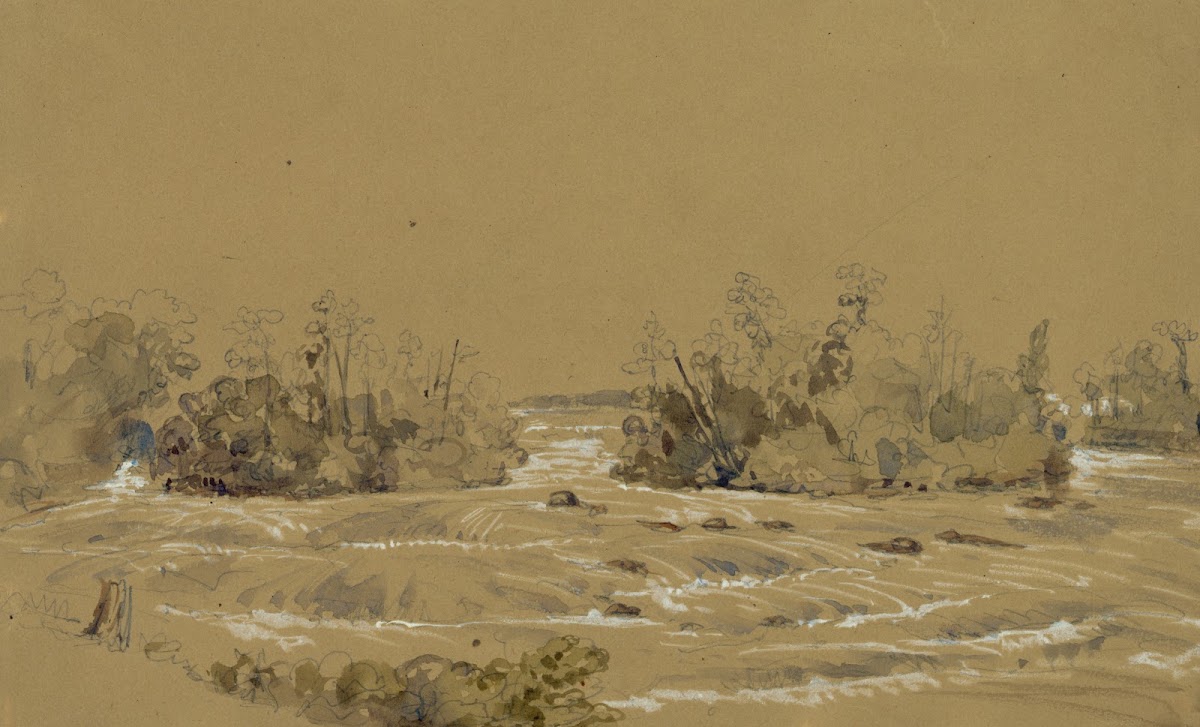 The Three Sisters three islands from Great Island Falls of Niagara 1853