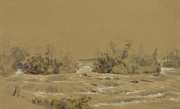 The Three Sisters three islands from Great Island Falls of Niagara 1853