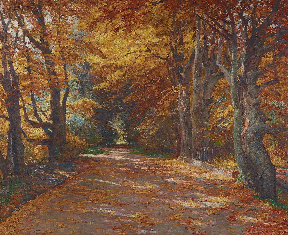 Praterallee im Herbst Herbstliche Allee 1900