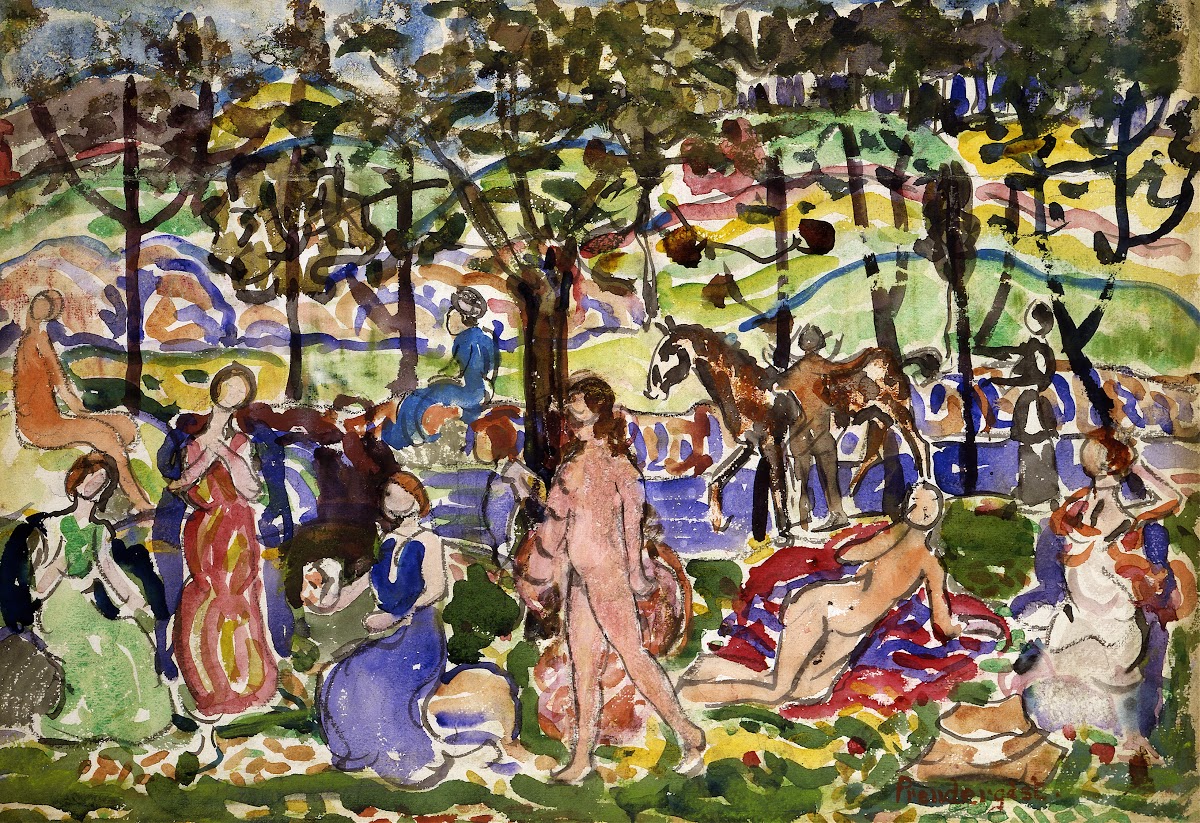 Park Scene ca 1915 1918