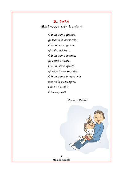 Anteprima della prima pagina: Il papà - filastrocca