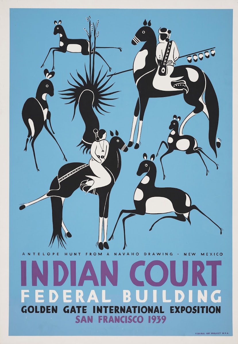 Antelope hunt from a Navaho drawing New Mexico 1939