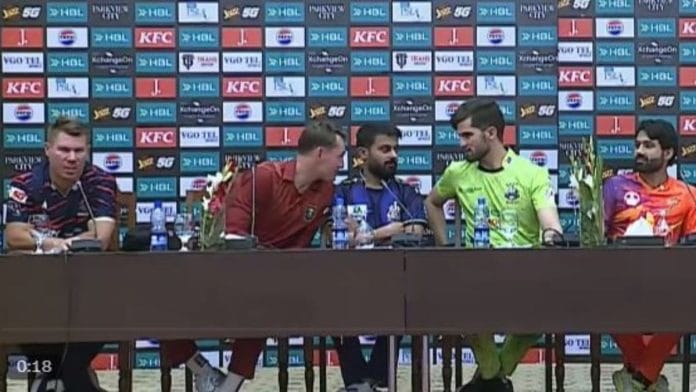 David Warner Irritated at PSL Captains' Press Conference With Babar & Shaheen