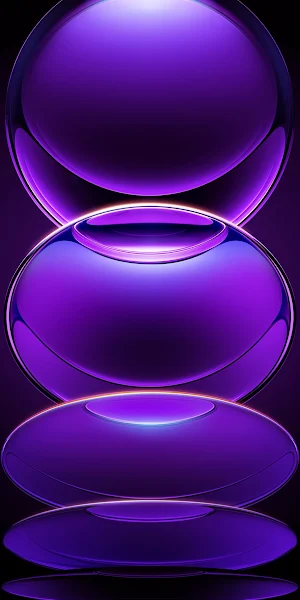 Purple, Spheres, Abstract, Gradient Full HD iPhone Wallpaper Background