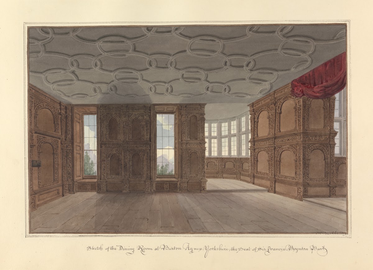 Sketch of the Dining Room at Burton Agnes Yorkshire The Seat of Sir Francis Boyn