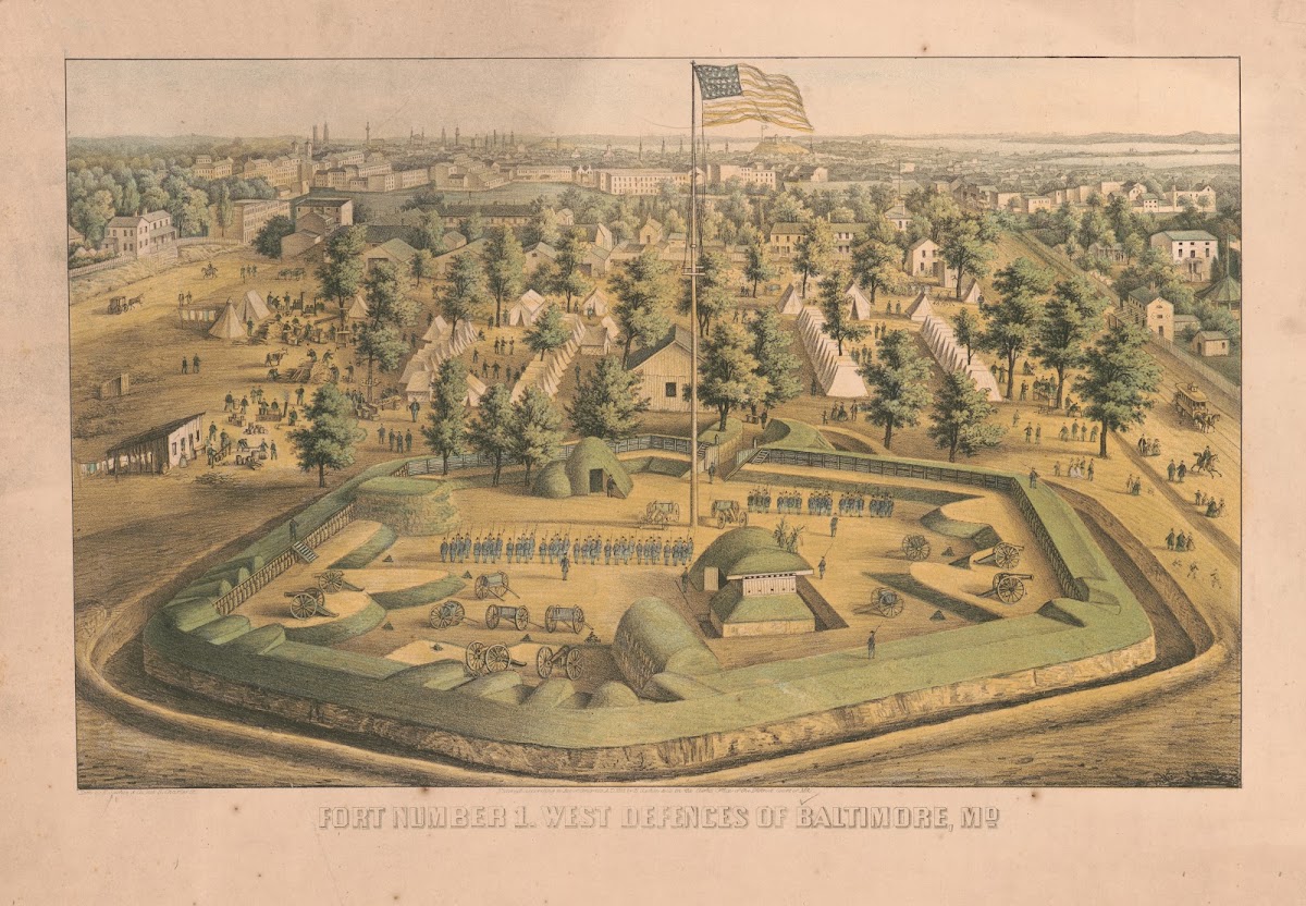 Fort number 1  west defences of Baltimore Md 1863