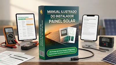 Mockup do Manual Ilustrado do Instalador de Painel Solar completo