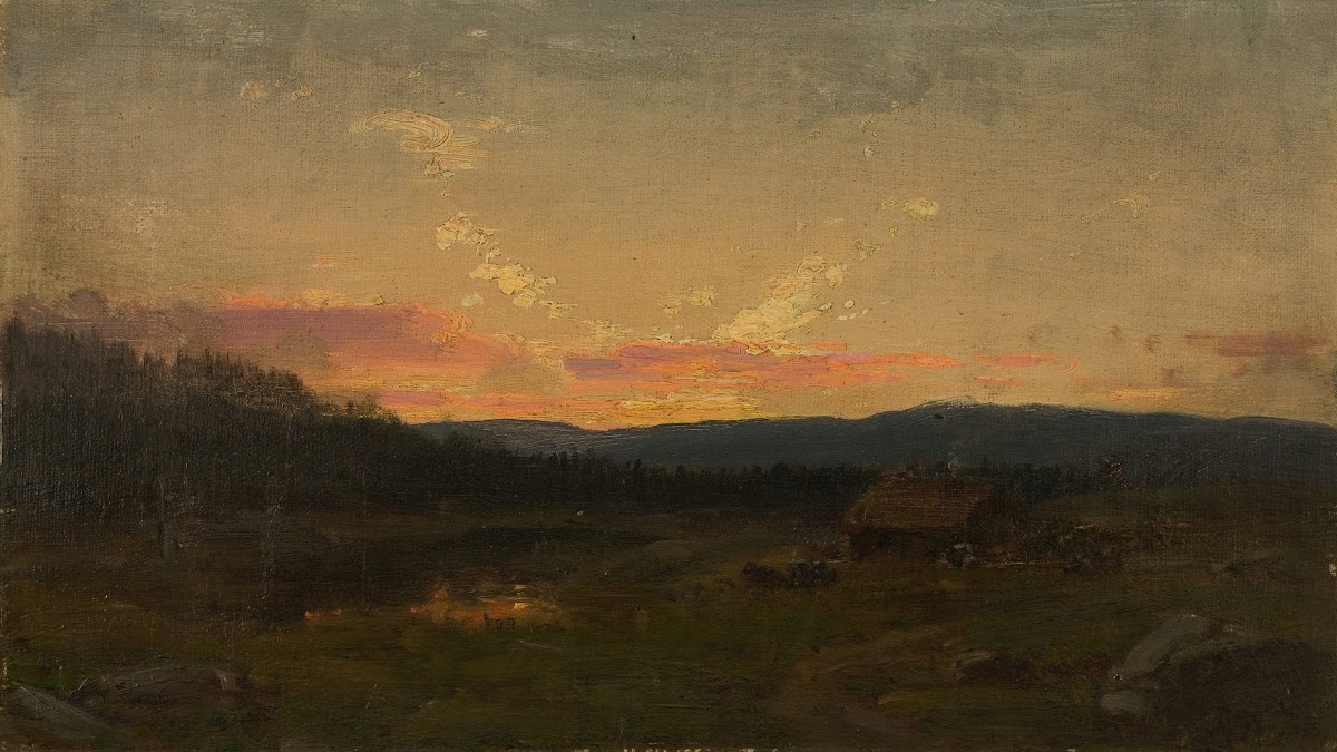 Solnedgang ved seteren 1866
