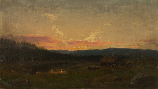 Solnedgang ved seteren 1866