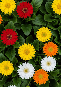 Vibrant Daisy Mix Garden Floral Close-up Photography