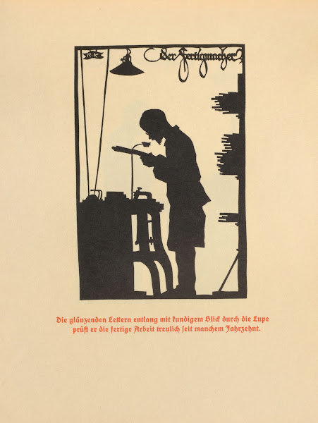 Die Schriftgiesserei im Schattenbild Pl12 1936