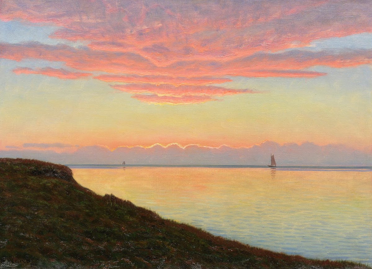 Küstenlandschaft im Abendrot 1900 1920