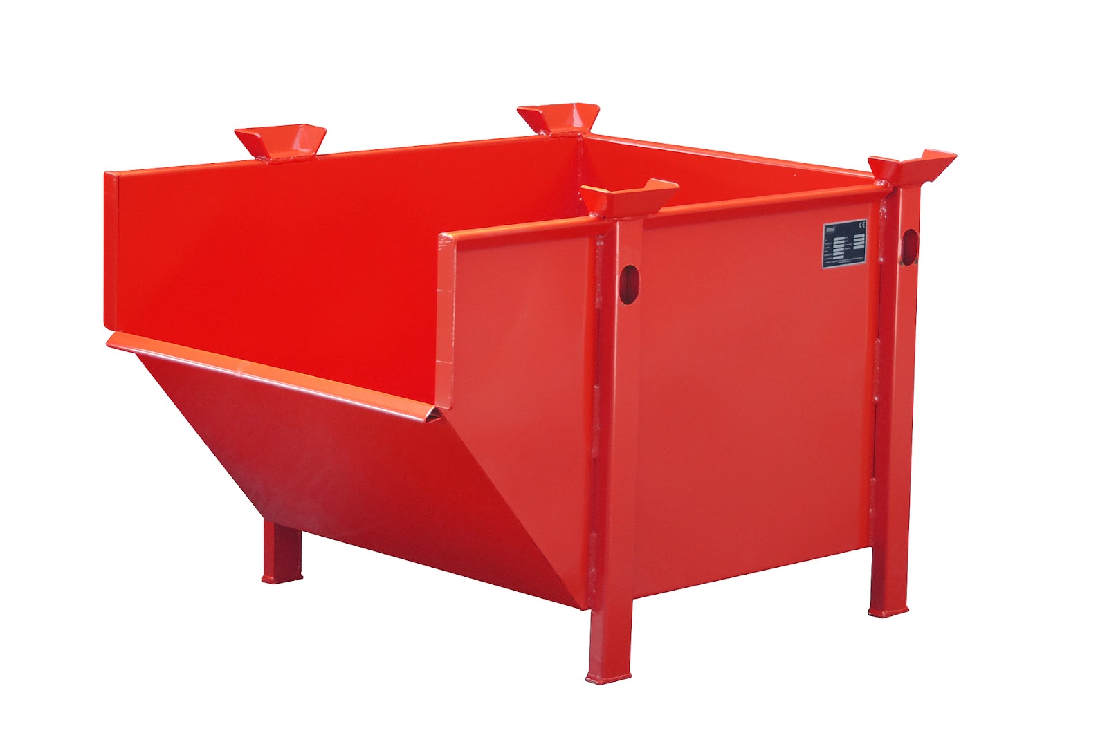 Materiaal-container BBM 500, gelakt, Vuurrood