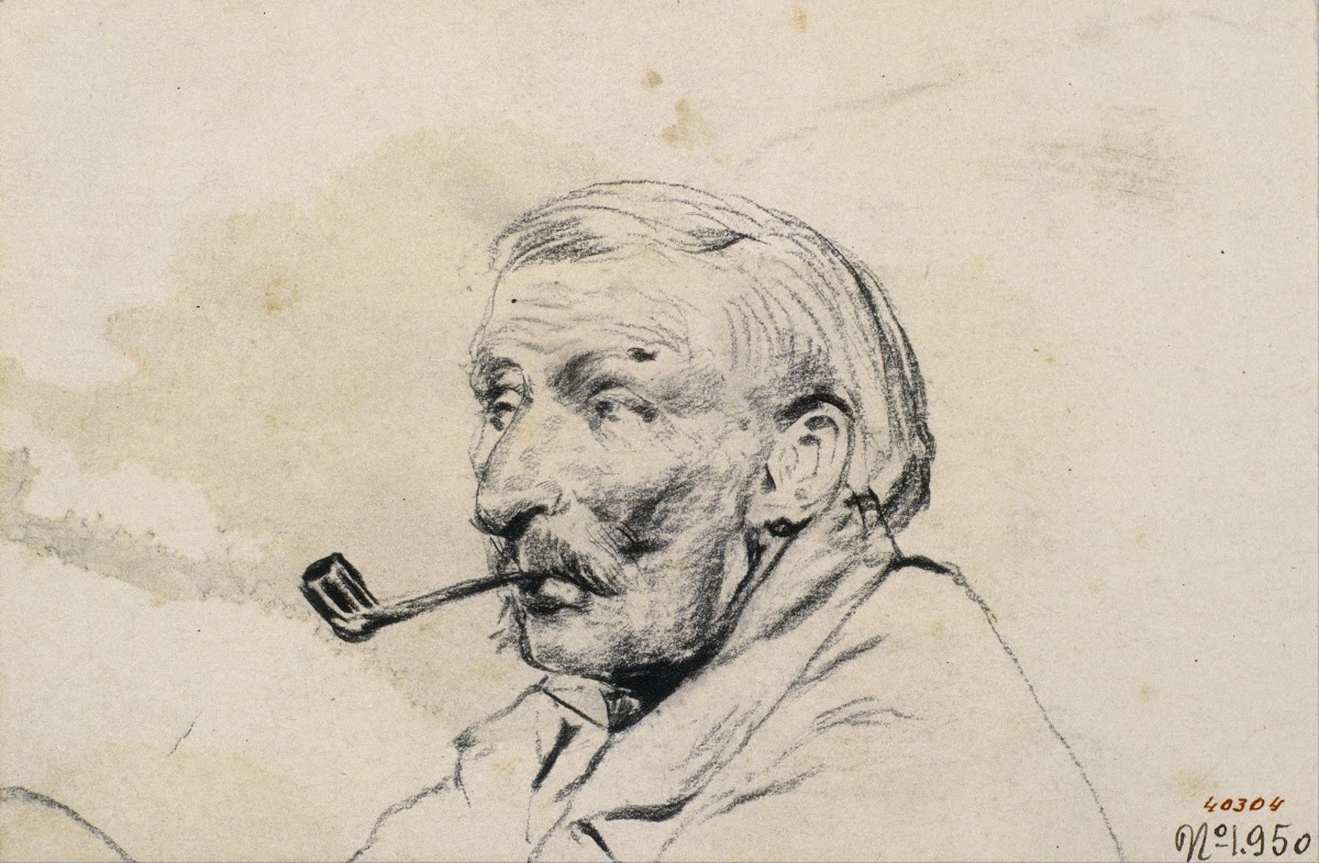Head of a Man Smoking a Pipe 1890 1895