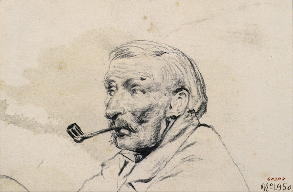 Head of a Man Smoking a Pipe 1890 1895