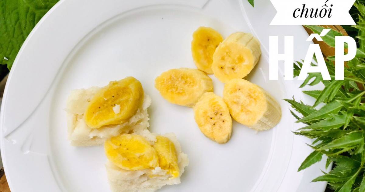 Bánh chuối hấp bằng bột pancake cho bé ăn dặm