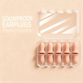 Silicone earplugs for sleeping and swimming