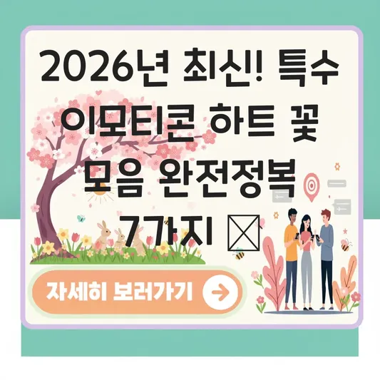 특수 이모티콘 하트 꽃 모음