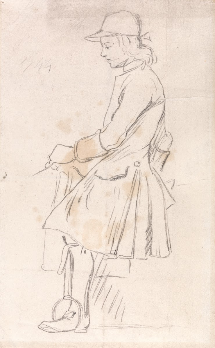 Study of a Mounted Jockey Facing Left June 3rd 1744 1744