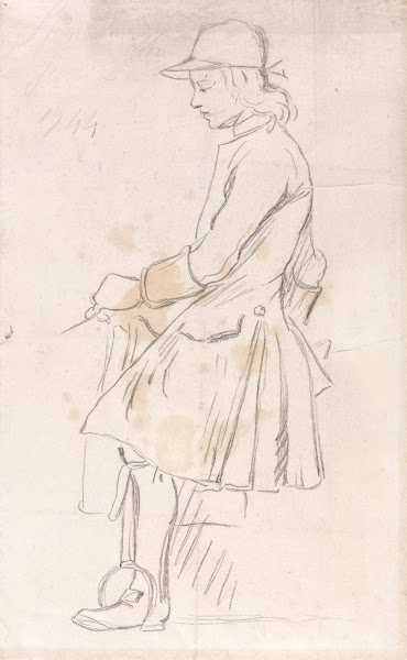 Study of a Mounted Jockey Facing Left June 3rd 1744 1744