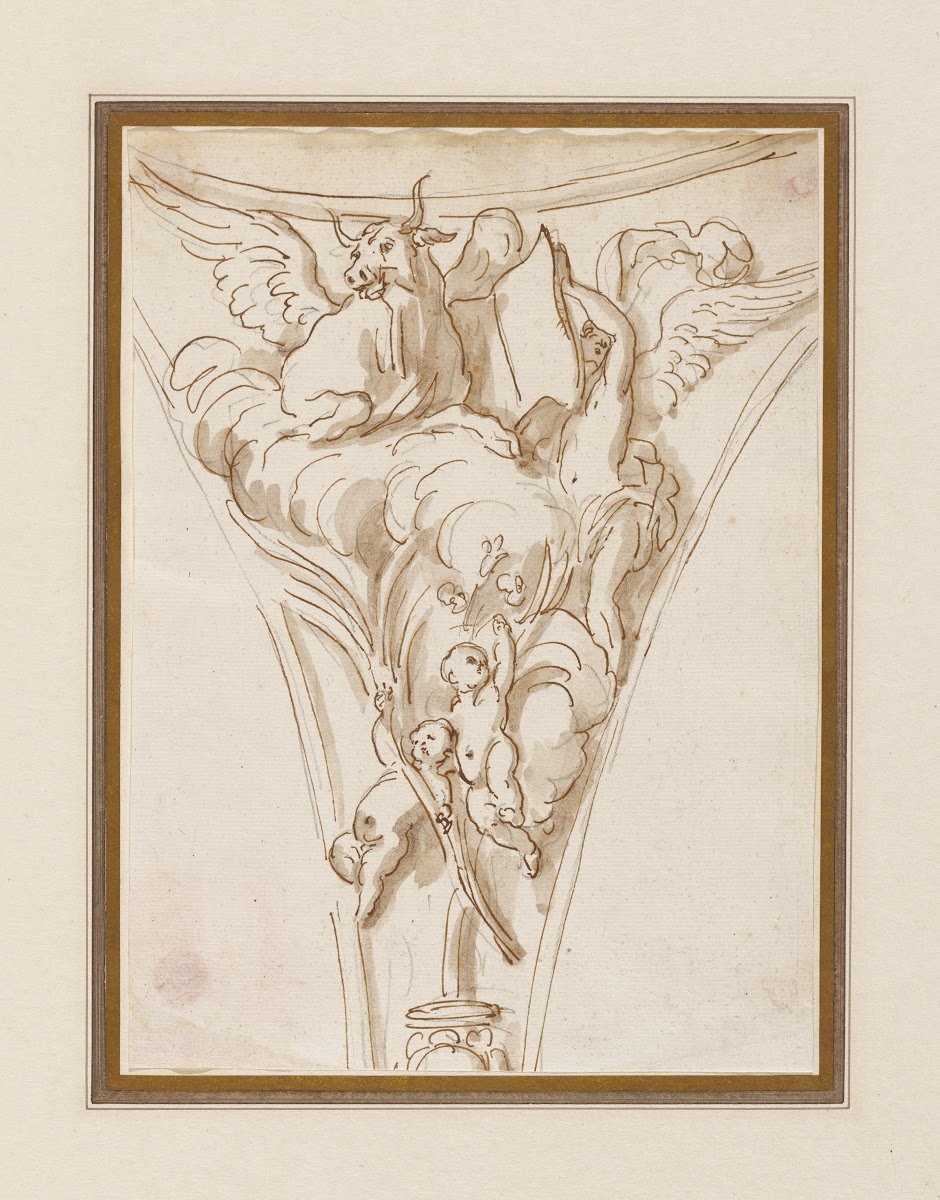 Spandrel Study Angels with the Symbols of St Luke 174755