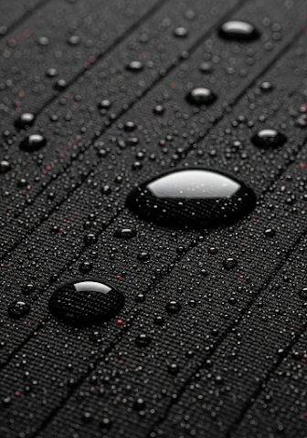 Dark Ribbed Fabric Water Drops