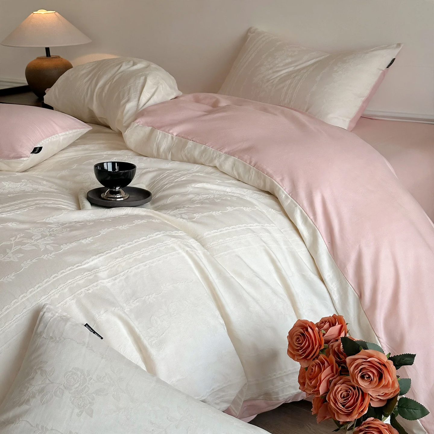 Cotton Bedding Set, Long Staple, Floral Pattern