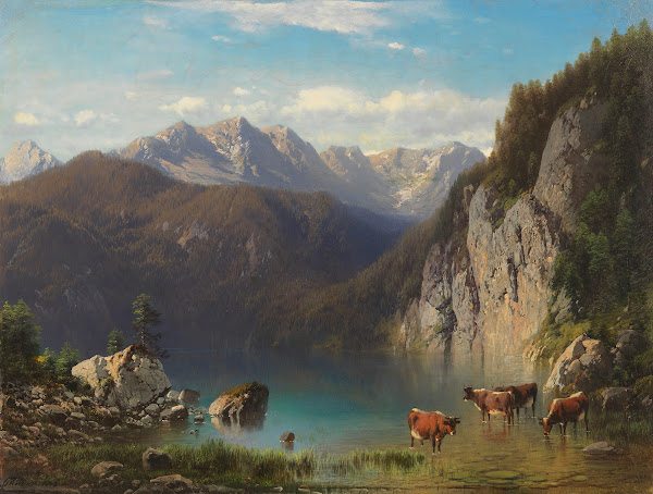 Der Alpsee bei Hohenschwangau 1872