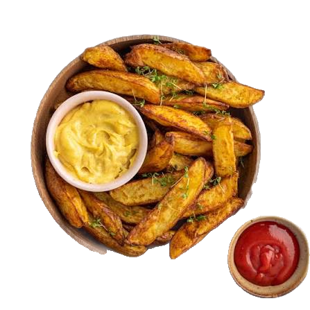 Potato Wedges with Dips