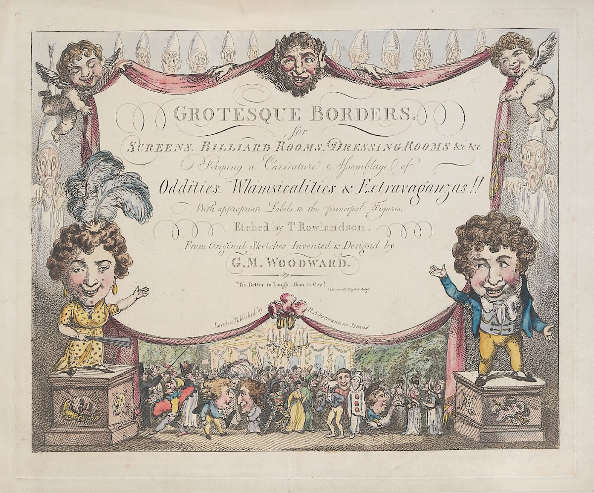 Grotesque borders for screens billiard rooms dressing rooms Pl01 1799